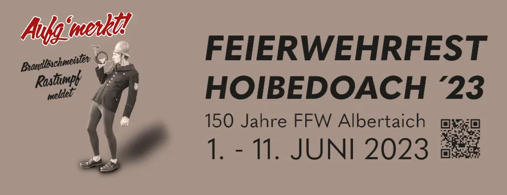 Banner Feuerwehrfest Albertaich 1.-11.6. 2023