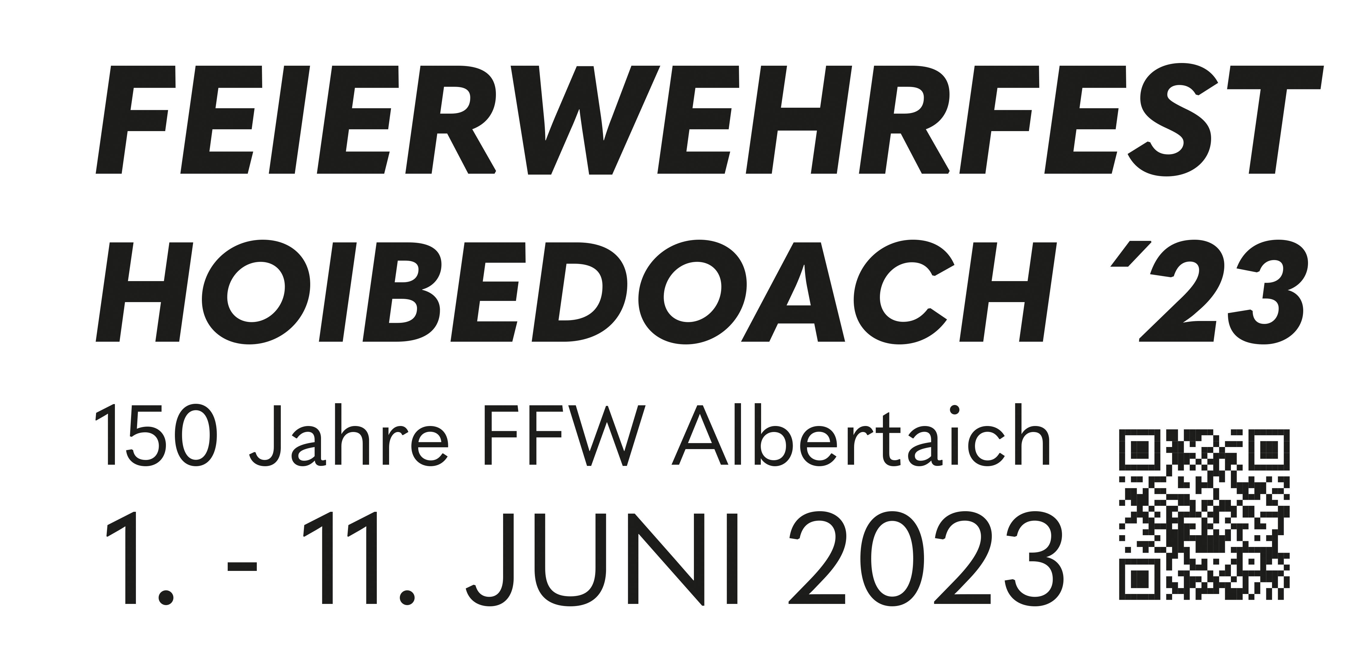 Feuerwehrfest Albertaich 2023 - 150 Jahre FFW Albertaich - 1.-6.Juni 2023